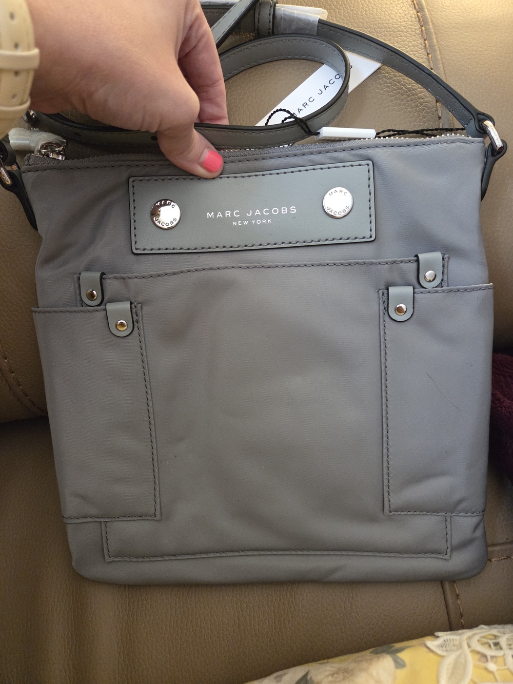 NWT Marc Jacobs Preppy Grey Crossbody Bag
